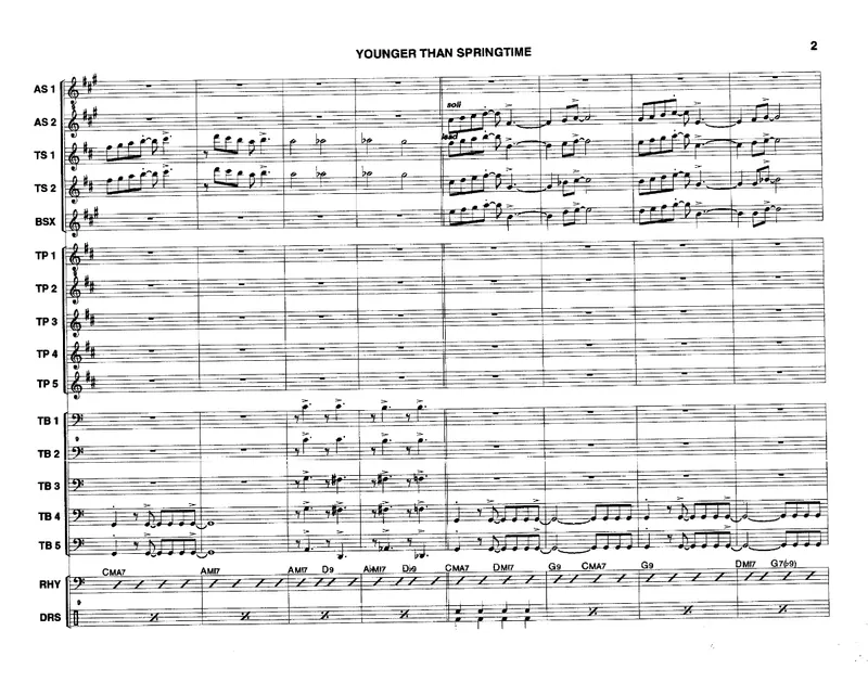 Younger Than Springtime score preview