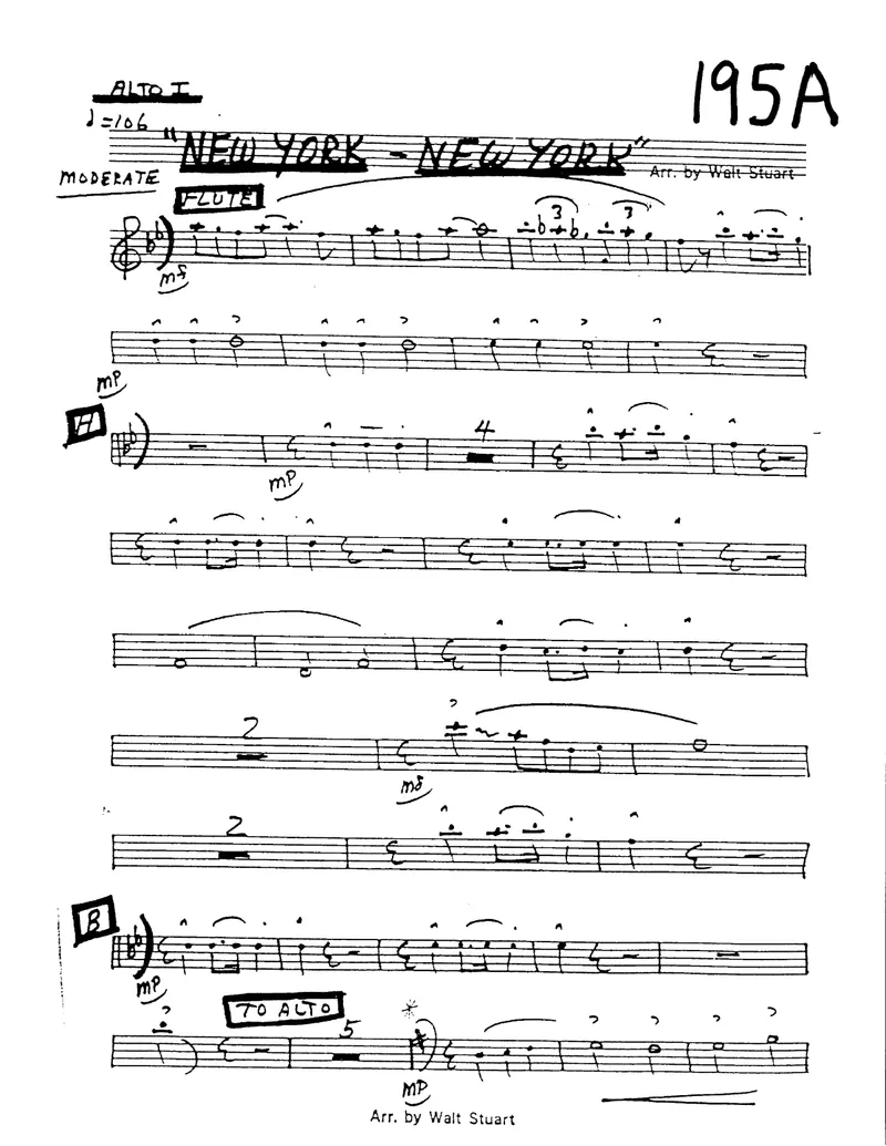New York, New York score preview