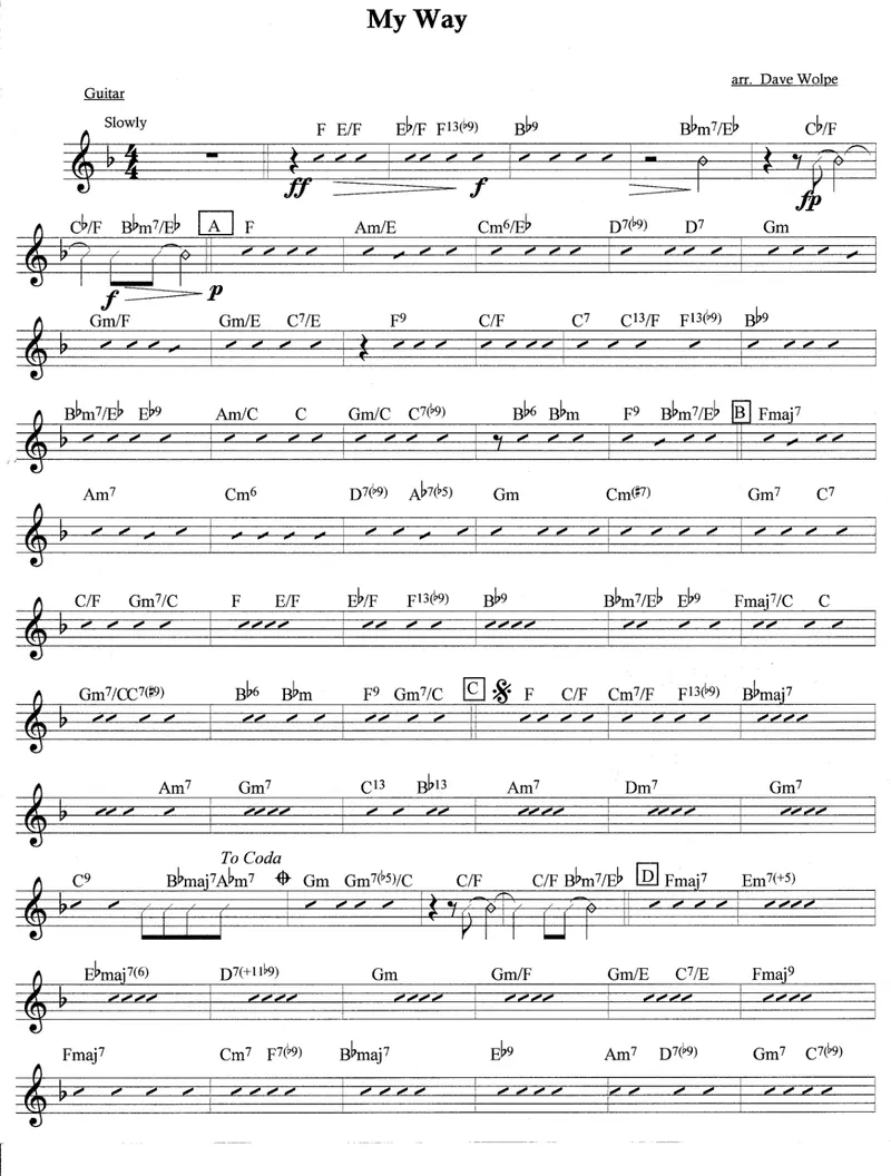 My Way score preview