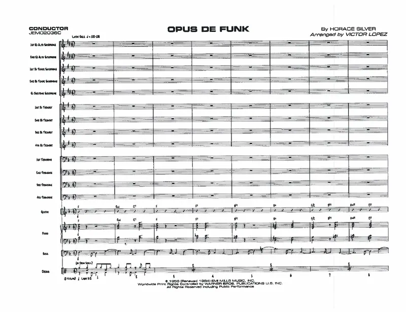 Opus De Funk score preview
