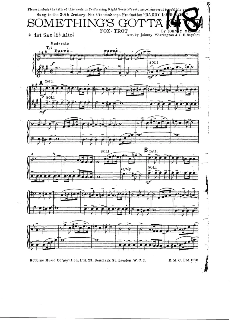 Something's Gotta Give score preview
