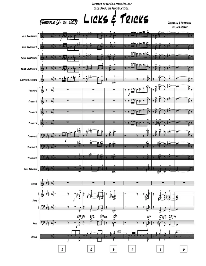 Licks & Tricks score preview