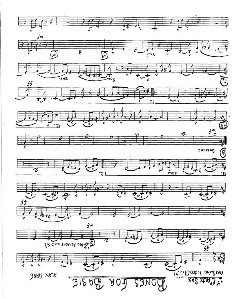 Bones For Basie score preview