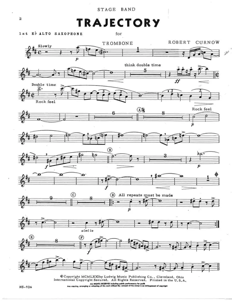 Trajectory For Trombone score preview