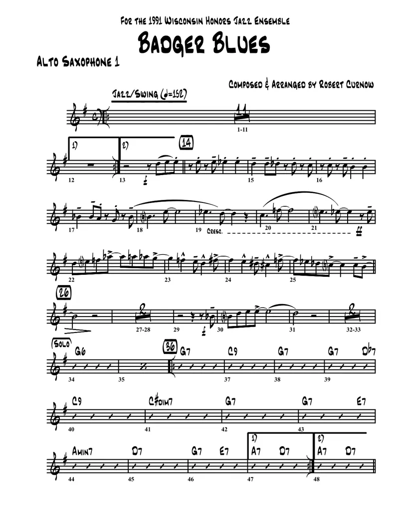 Badger Blues [B.Curnow] score preview