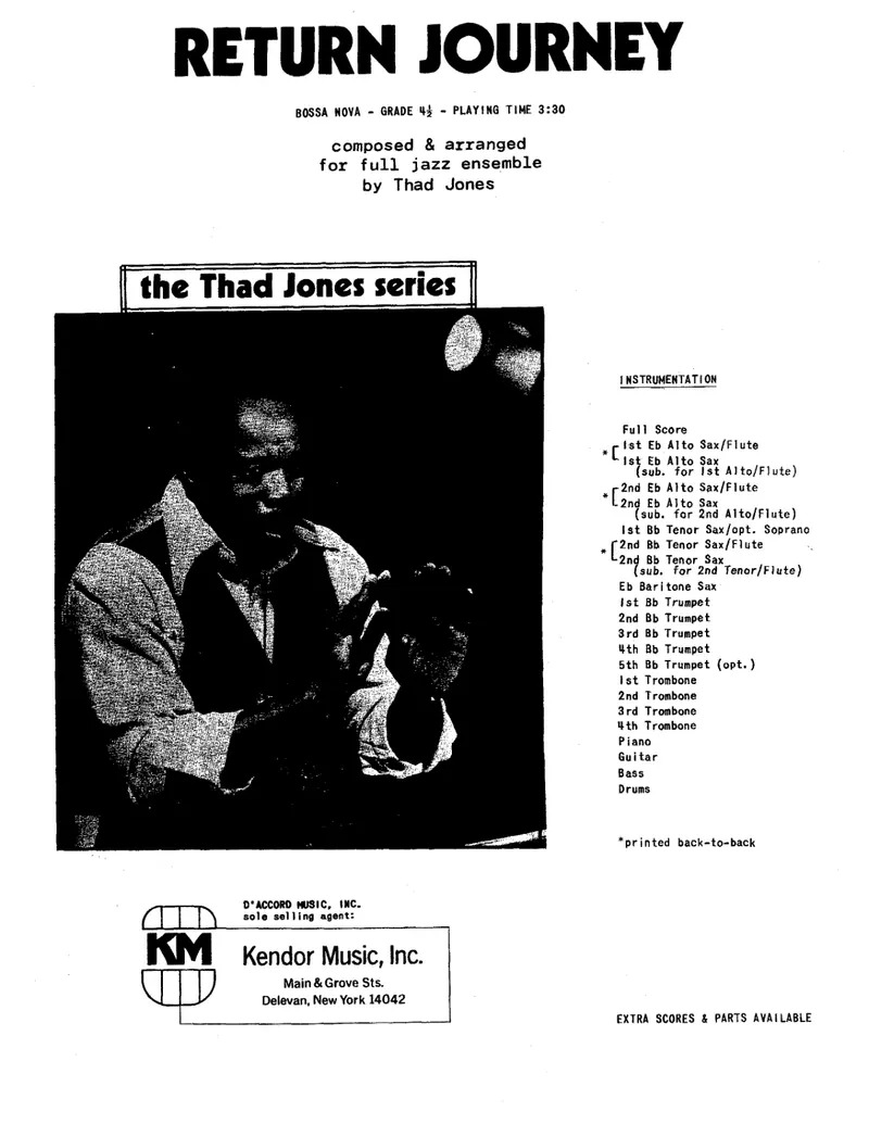 Return Journey (Thad Jones) Bossa score preview