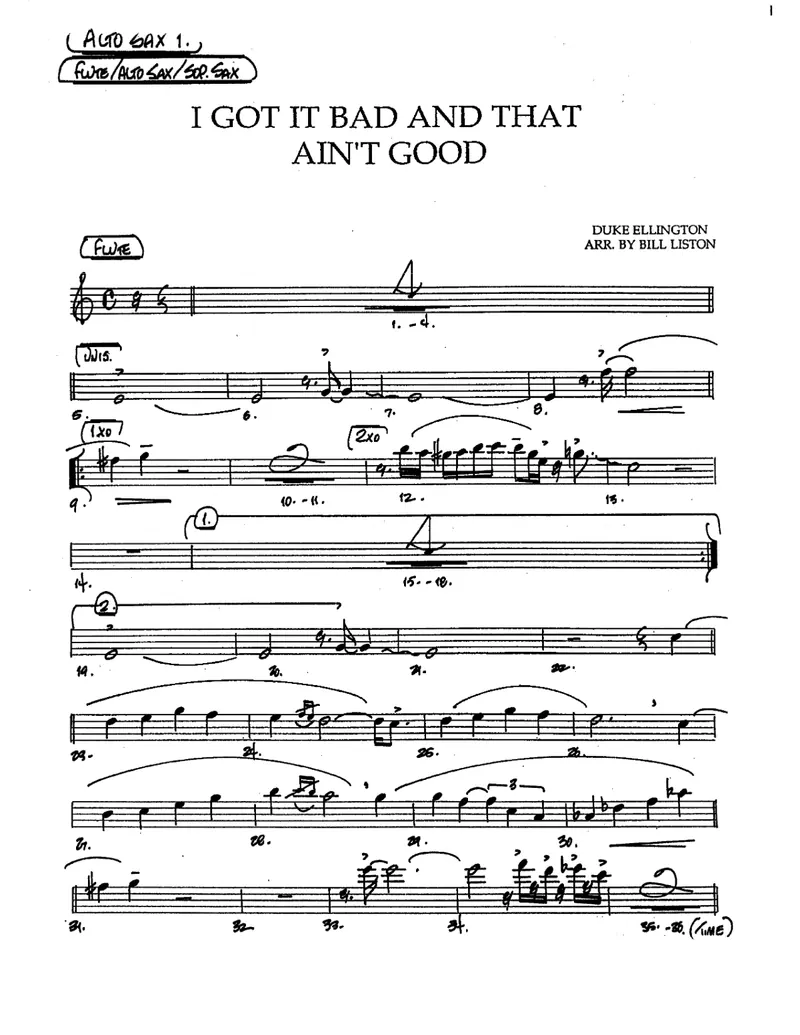 I Got It Bad And That Ain't Good score preview