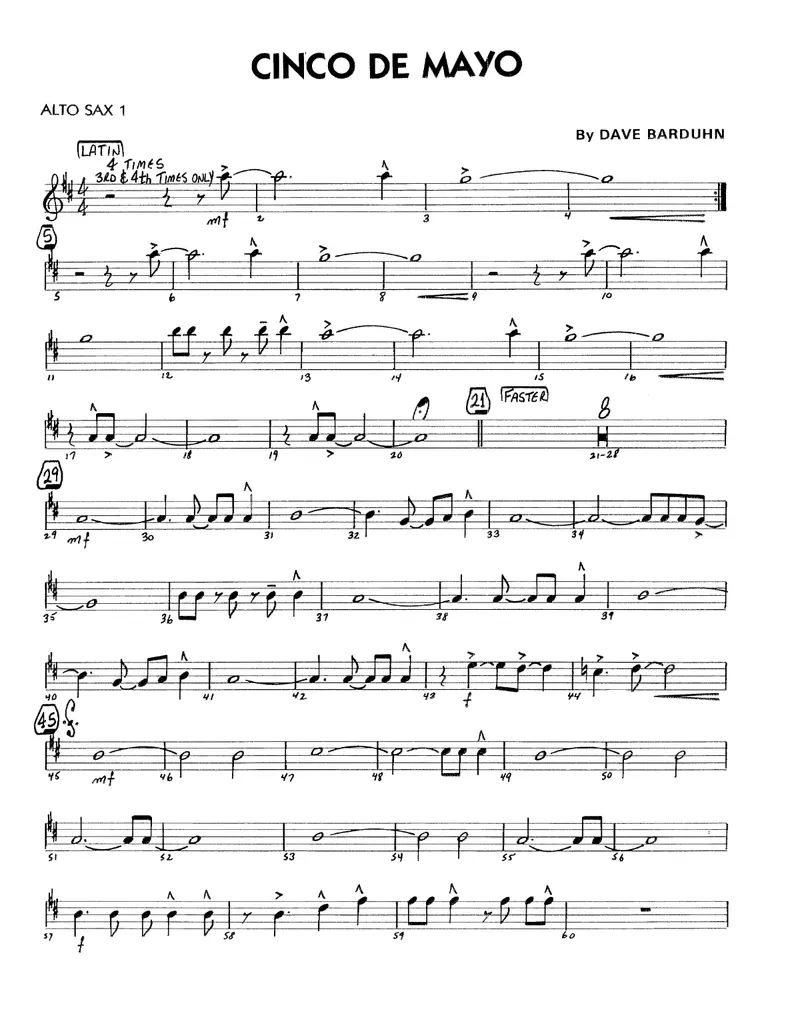 Cinco De Mayo score preview