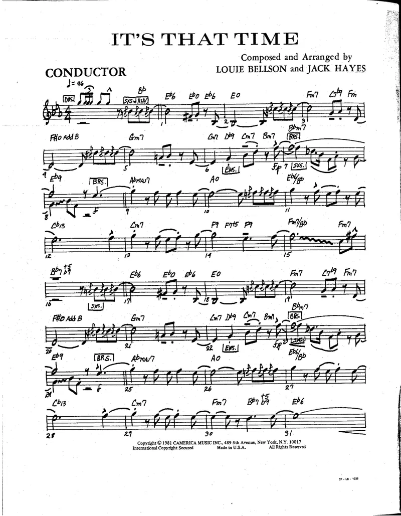 It's That Time score preview