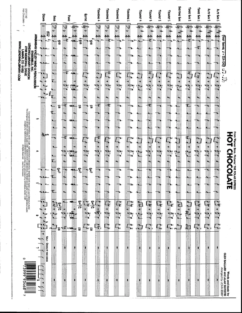 Hot Chocolate score preview