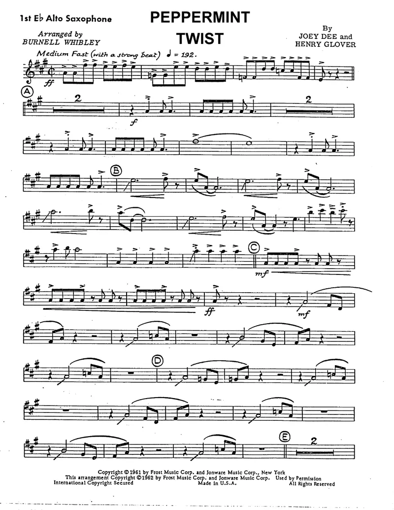 Peppermint Twist score preview