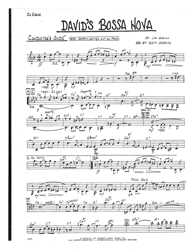 David's Bossa Nova score preview