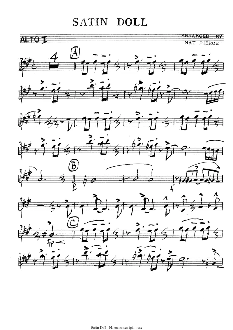Satin Doll score preview