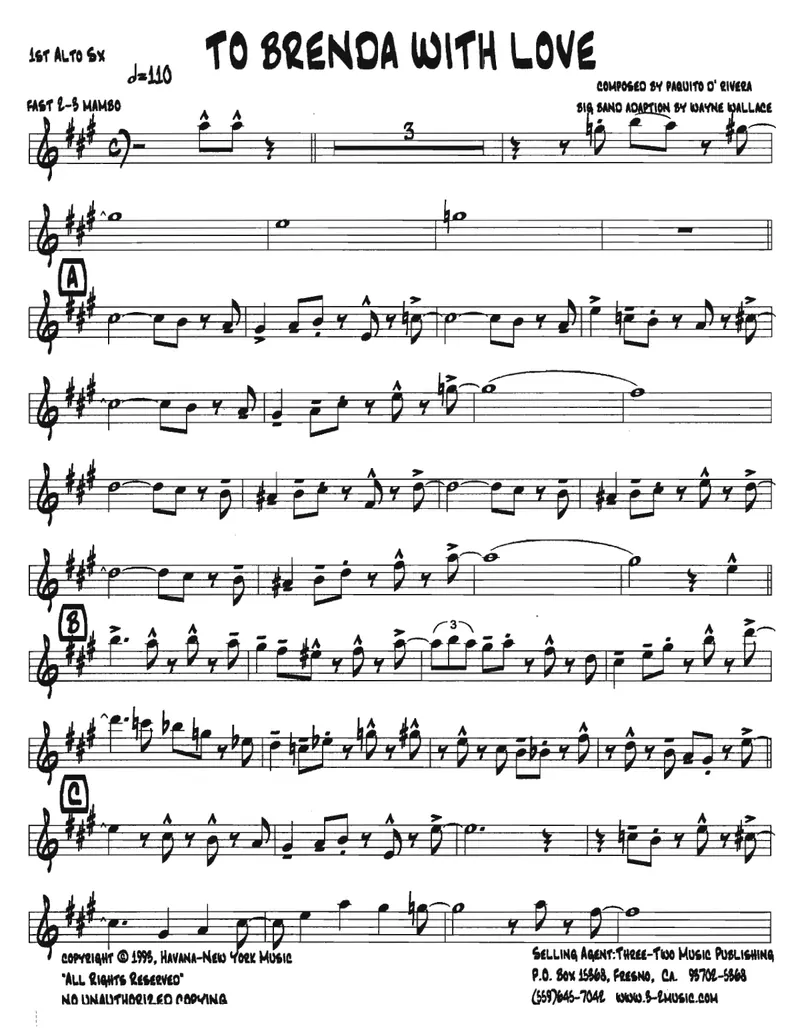 To Brenda With Love score preview