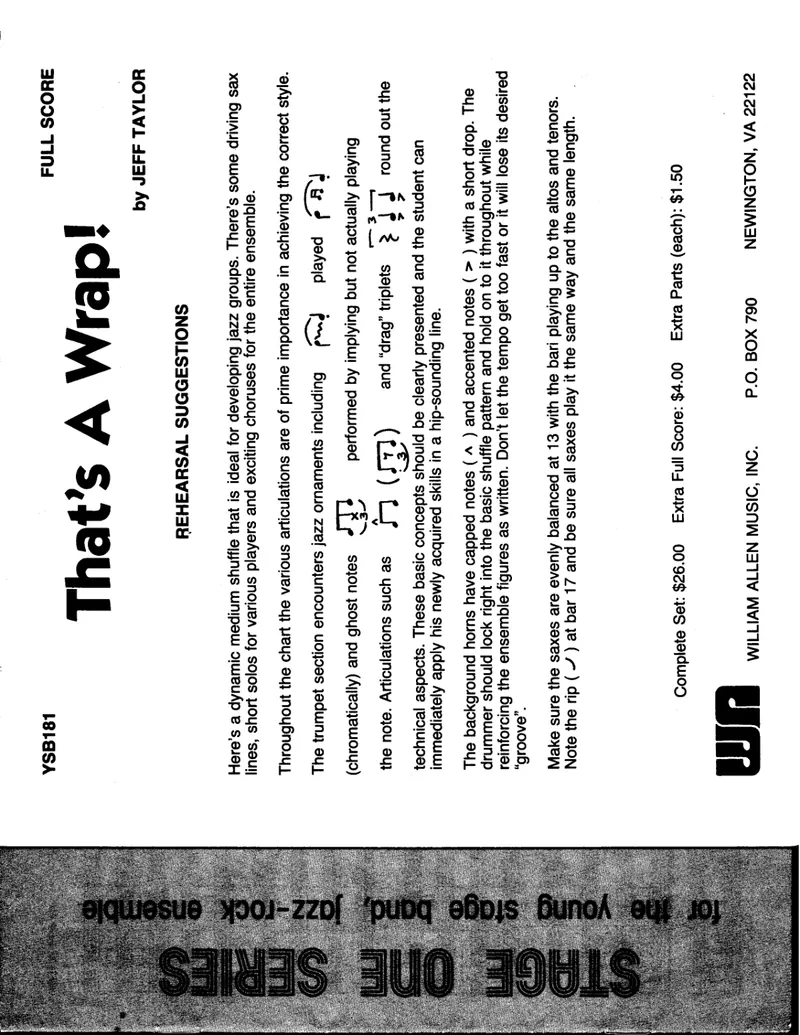 That's A Wrap! score preview
