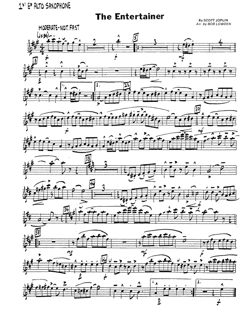 The Entertainer score preview