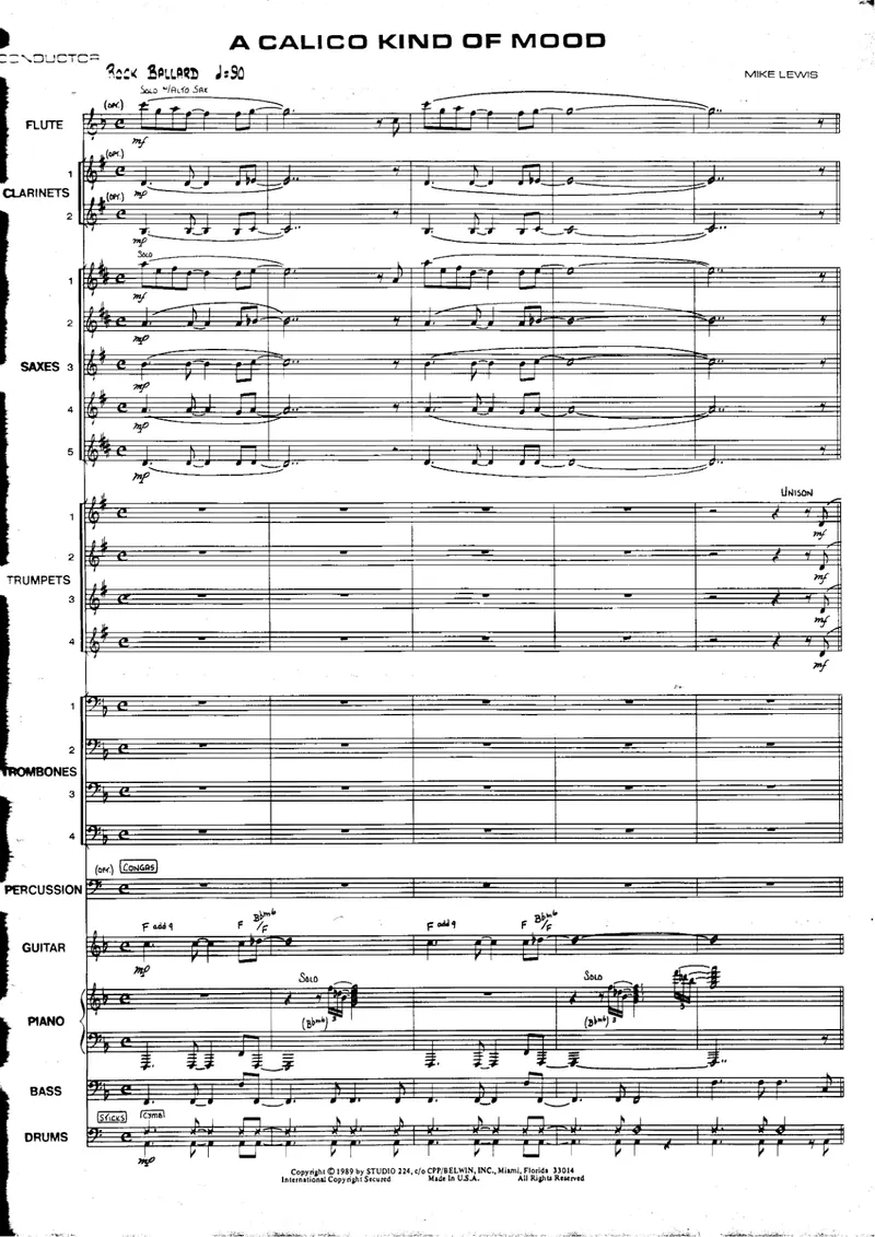 A Calico Kind Of Mood score preview