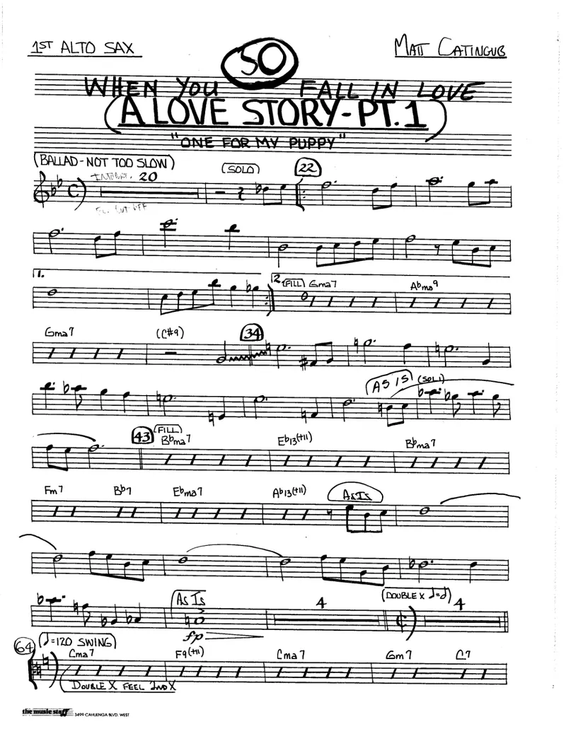 When You Fall In Love score preview