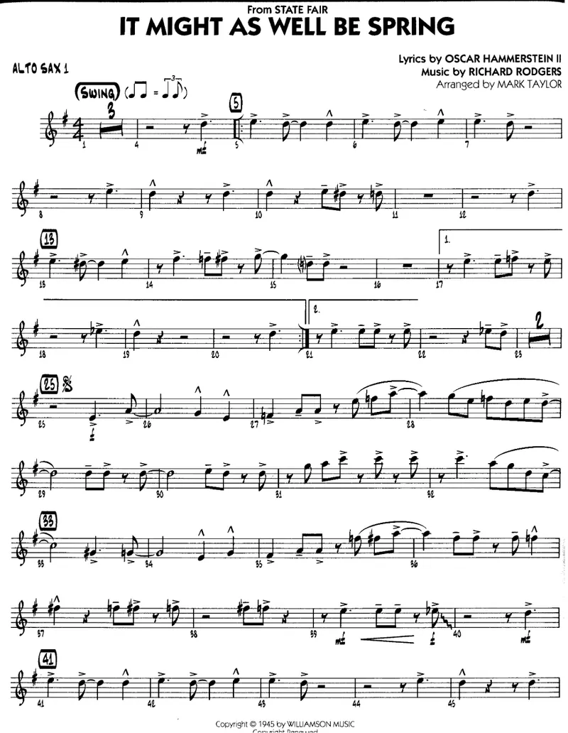 It Might as Well Be Spring score preview