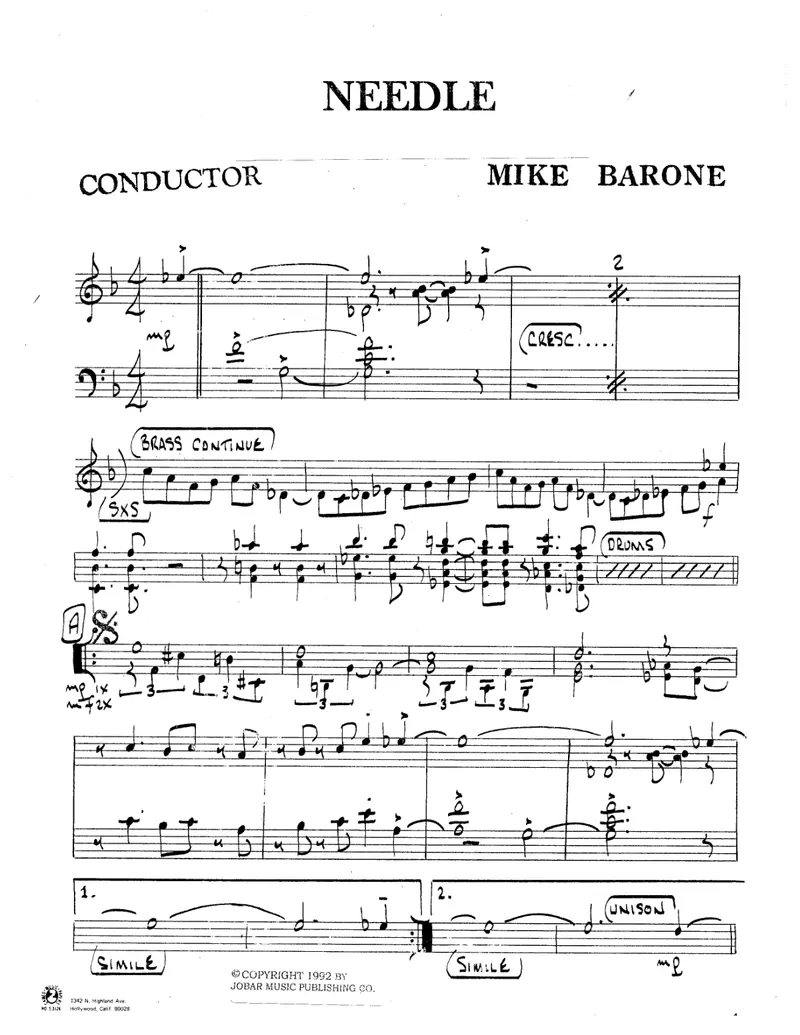 Needle score preview
