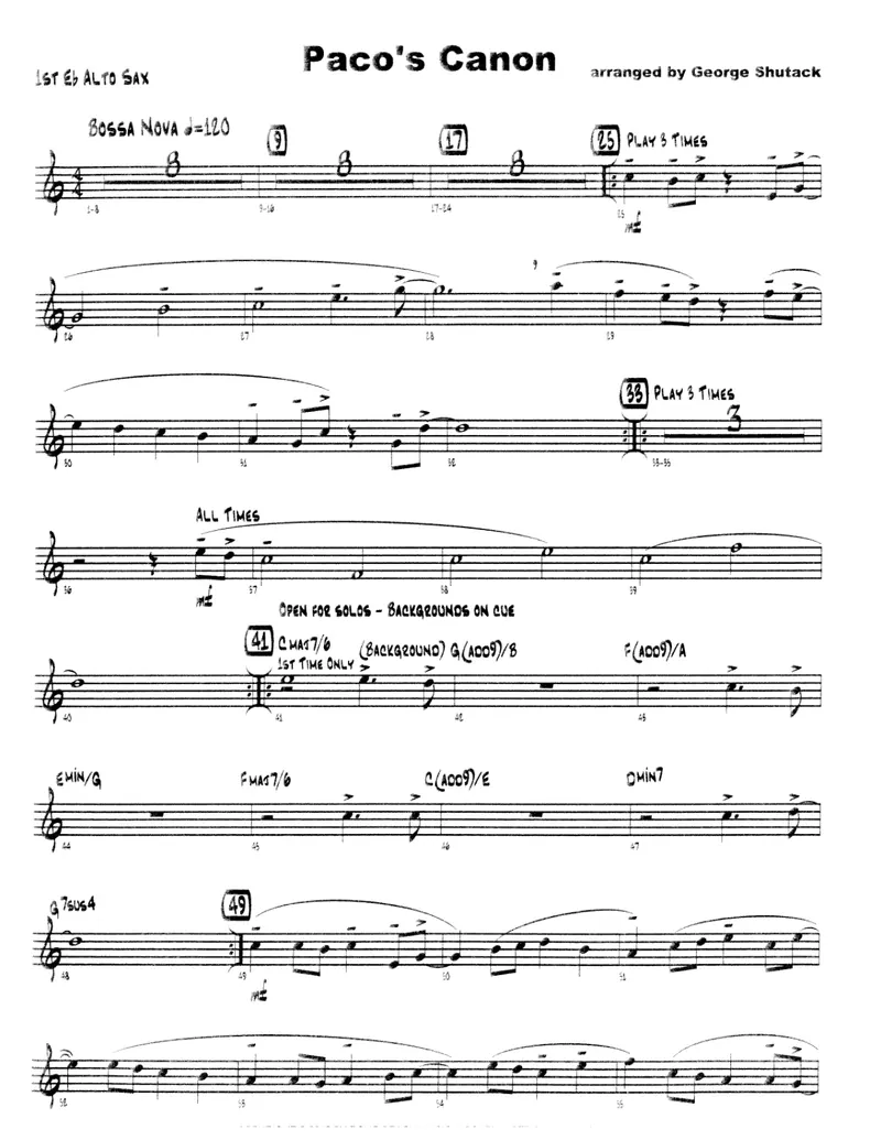 Paco's Canon score preview