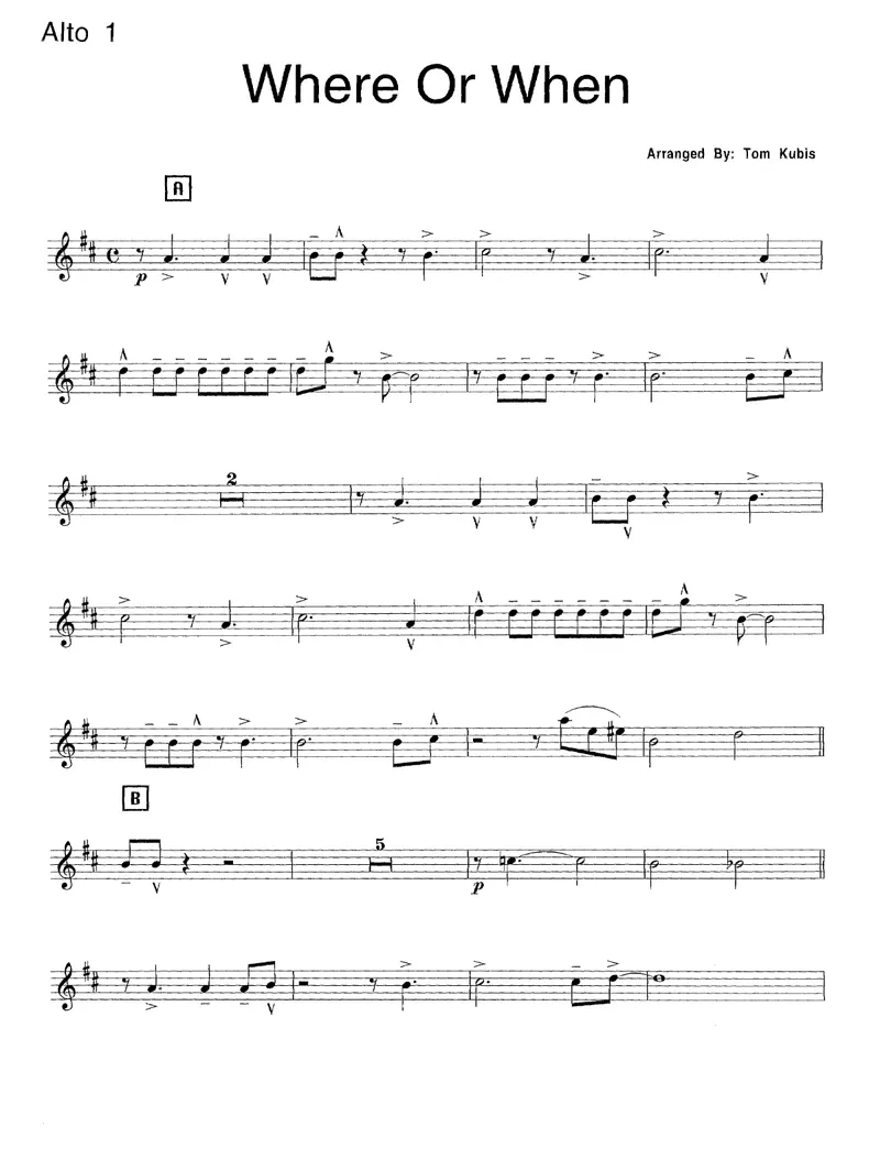 Where Or When score preview