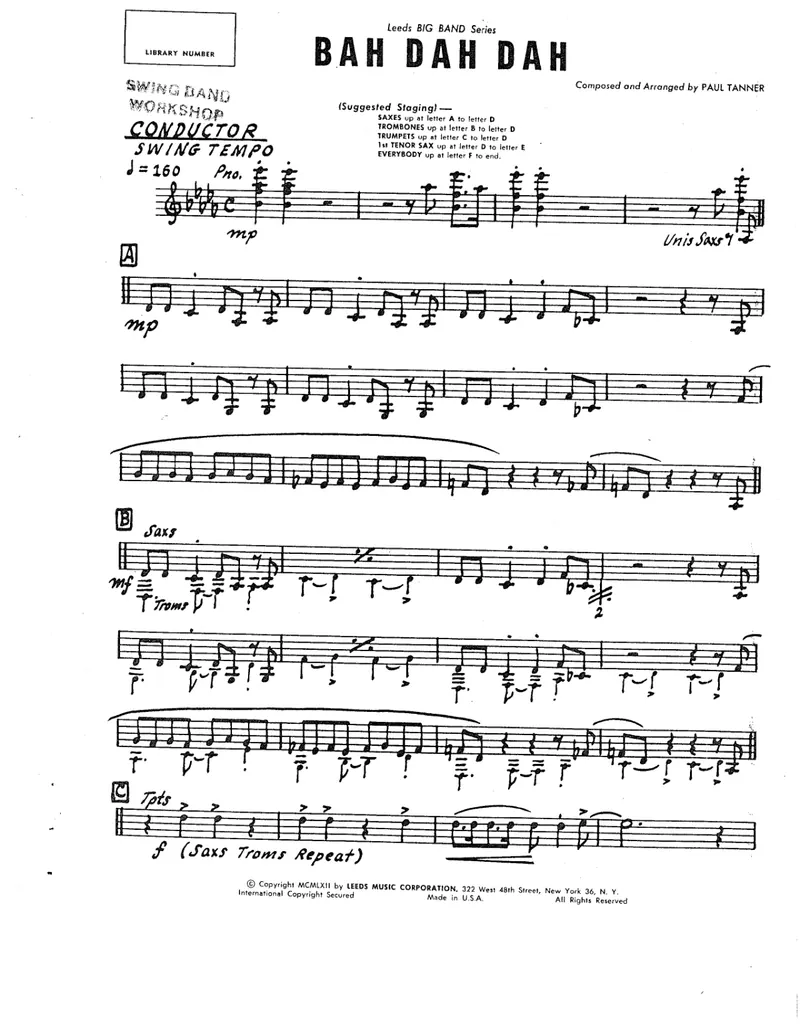 Bah Dah Dah score preview