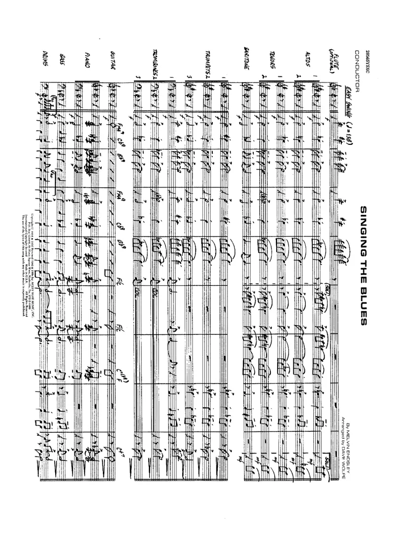 Singin' The Blues score preview