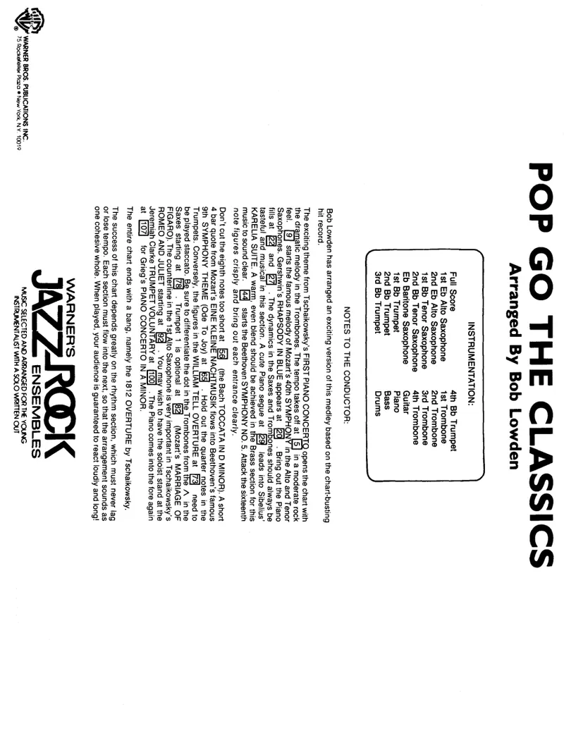 Pop Go The Classics score preview