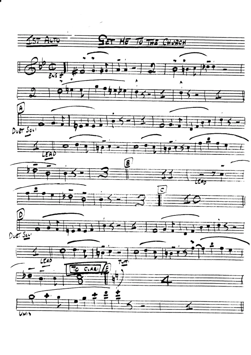 Get Me To The Church On Time score preview
