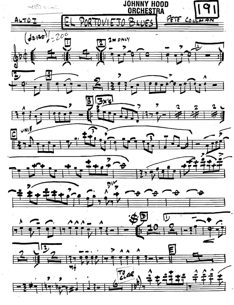 El Portoviejo Blues score preview