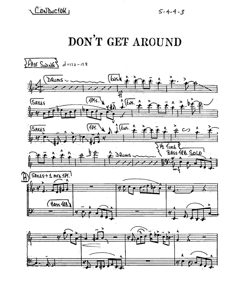 Don't Get Around Much Anymore score preview
