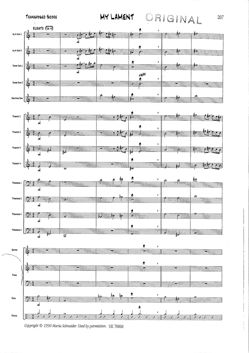 My Lament score preview