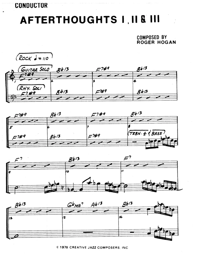 Afterthoughts I, II, III score preview
