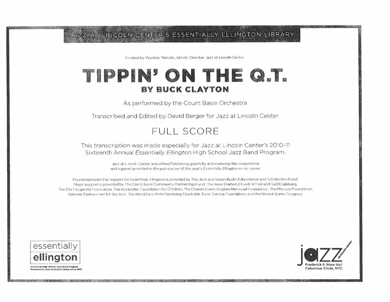 Tippin' On The Q.T. score preview
