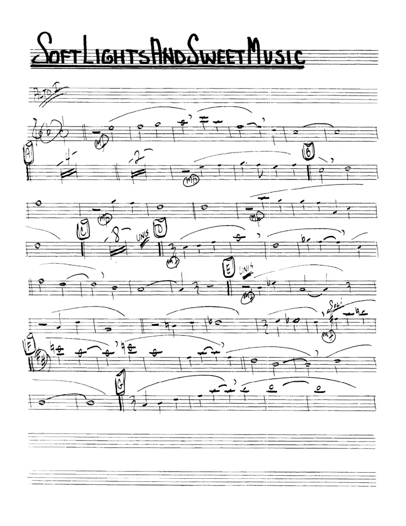 Soft Lights And Sweet Music score preview