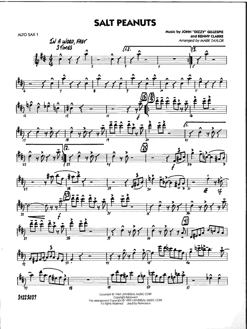 Salt Peanuts score preview