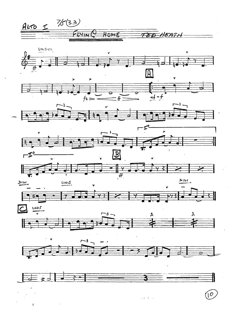 Flying Home score preview