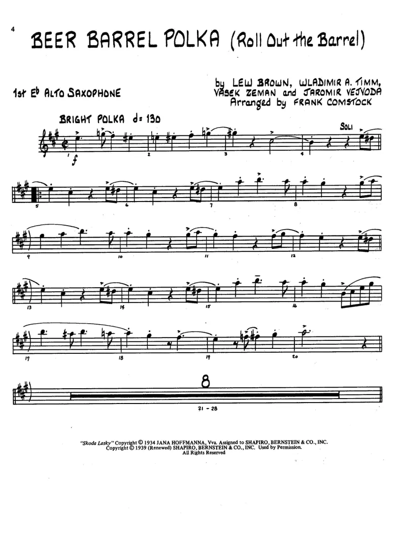 Beer Barrel Polka preview page 1