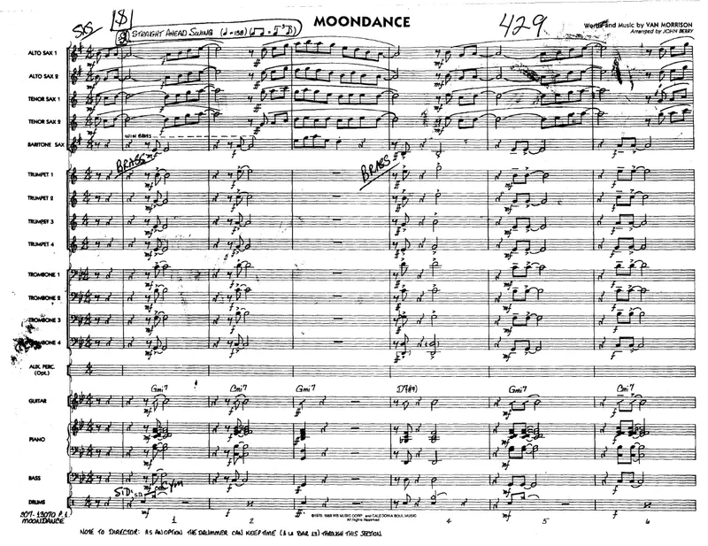 Moondance score preview