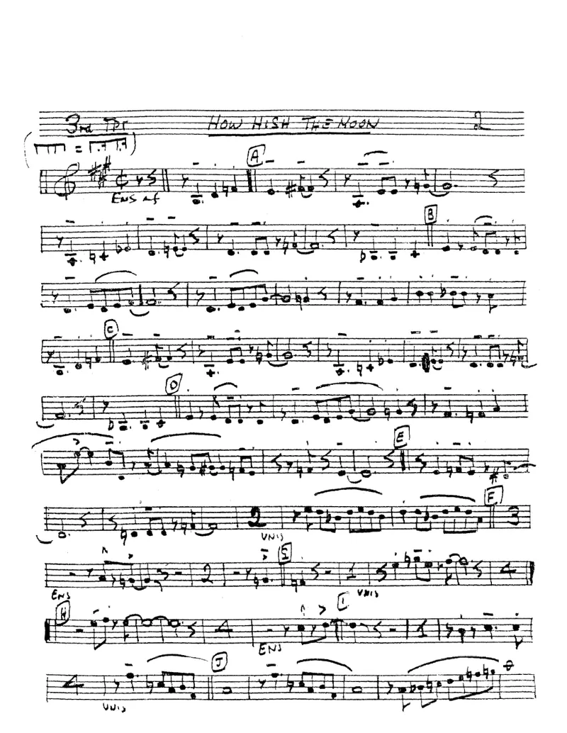 How High The Moon score preview