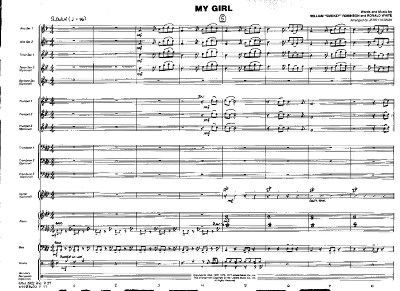 My Girl score preview