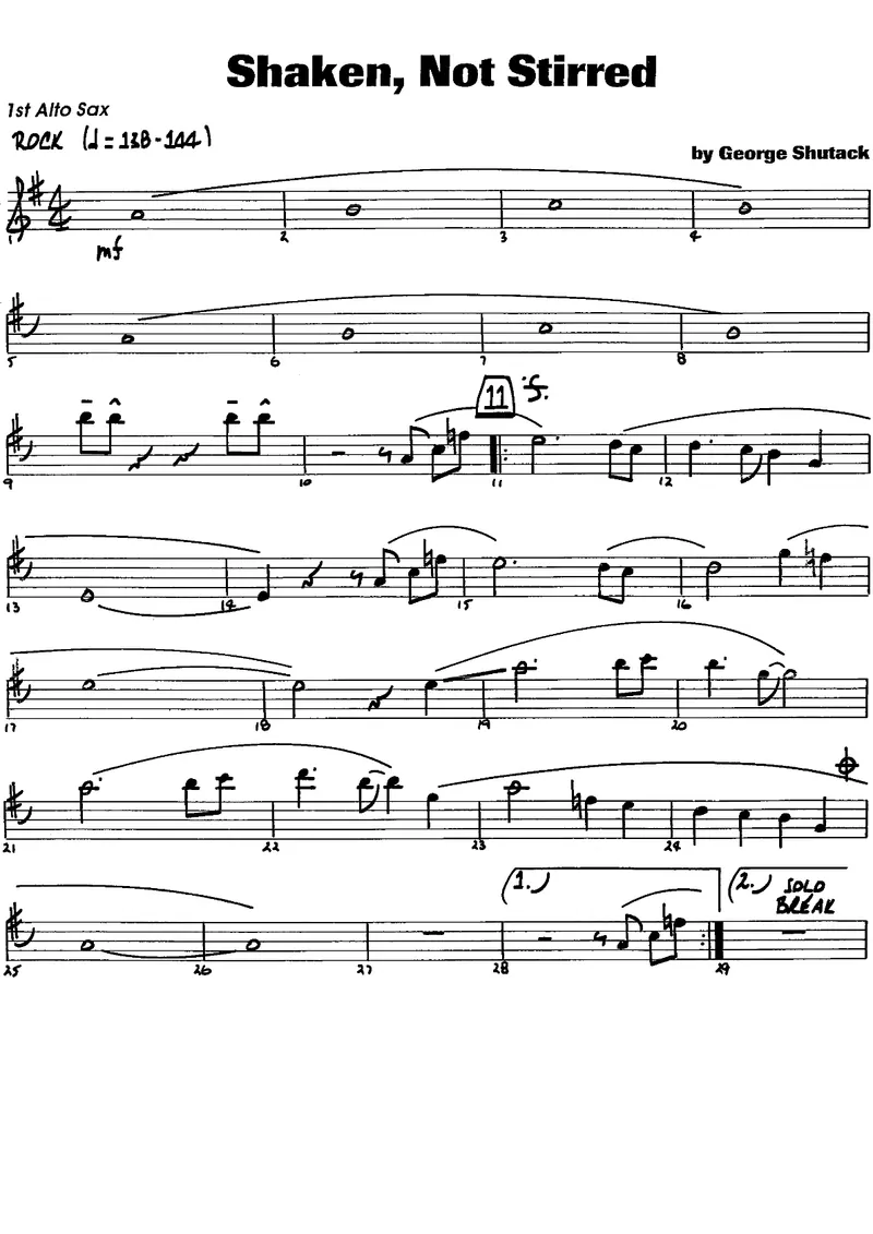 Shaken Not Stirred score preview