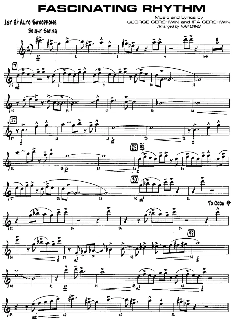 Fascinating Rhythm score preview