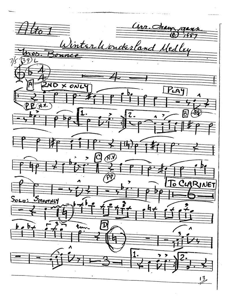 Winter Wonderland Medley score preview