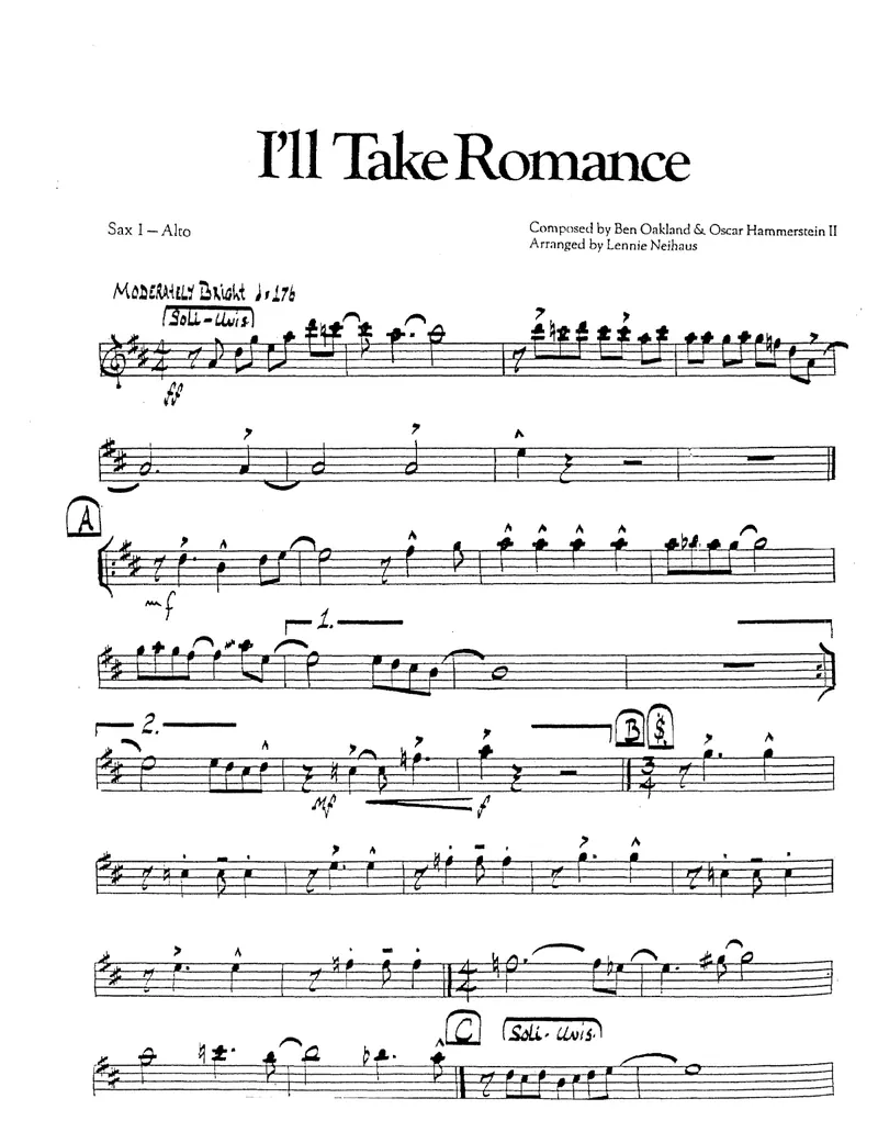 I'll Take Romance score preview