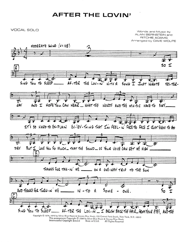 After The Lovin' score preview