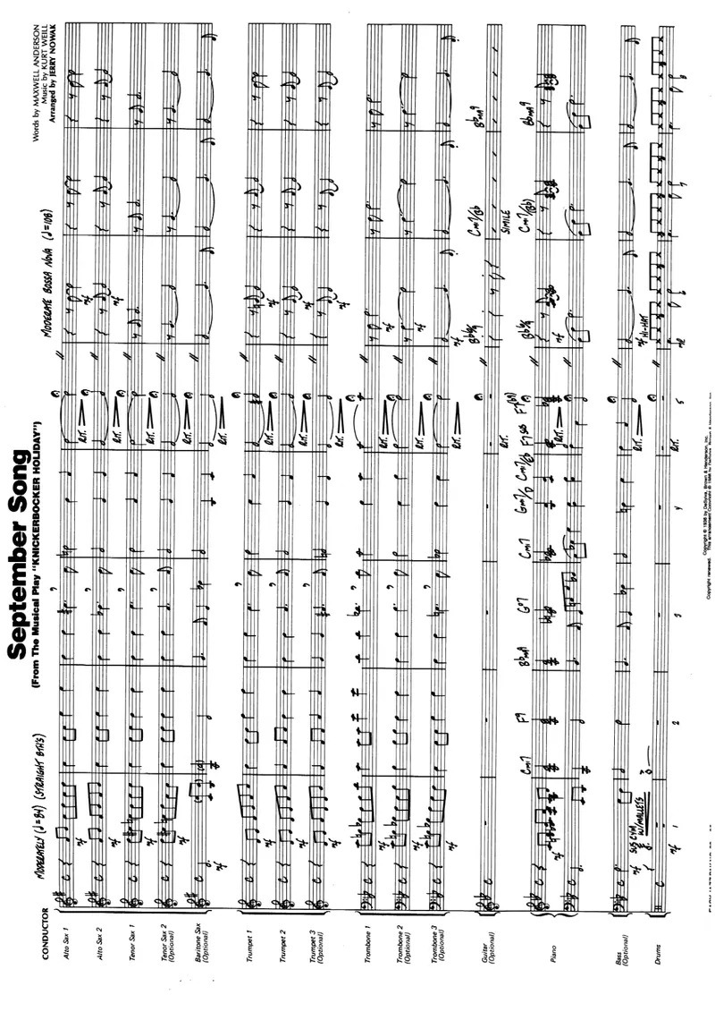 September Song score preview