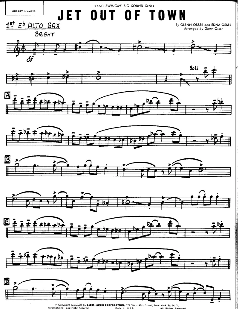 Jet Out Of Town score preview