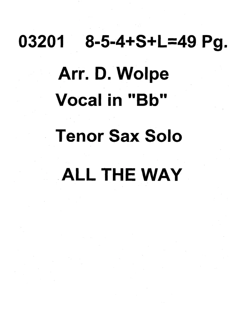 All The Way score preview